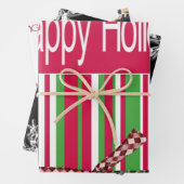 Kerstkerstkerstkerstfeestdag Prettige feestdagen Inpakpapier Vel (In situ)