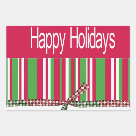 Kerstkerstkerstkerstfeestdag Prettige feestdagen Inpakpapier Vel (Voorkant)