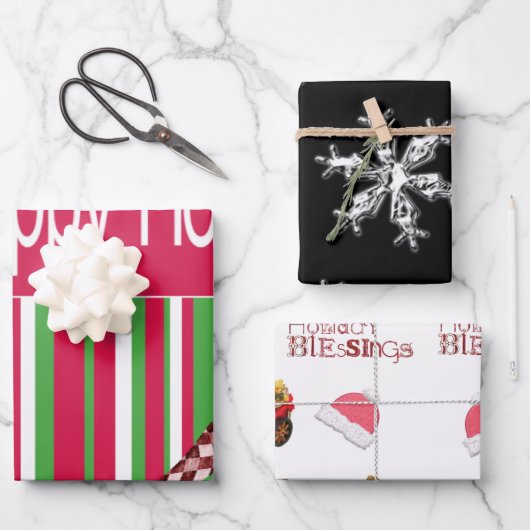 Kerstkerstkerstkerstfeestdag Prettige feestdagen Inpakpapier Vel (Voorkant)