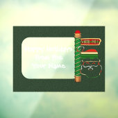 kerstkerstkerstkerstfeestdag, speciaal gepersonali raamsticker (Vel 3)