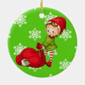 Kerstkerstkerstkerstfeestkeramiek Keramisch Ornament (Achterkant)