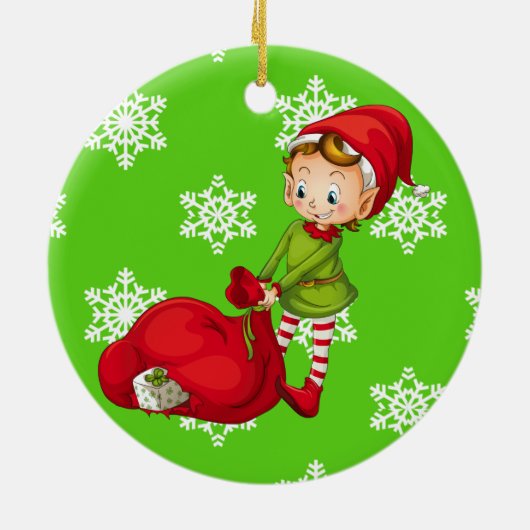 Kerstkerstkerstkerstfeestkeramiek Keramisch Ornament (Achterkant)