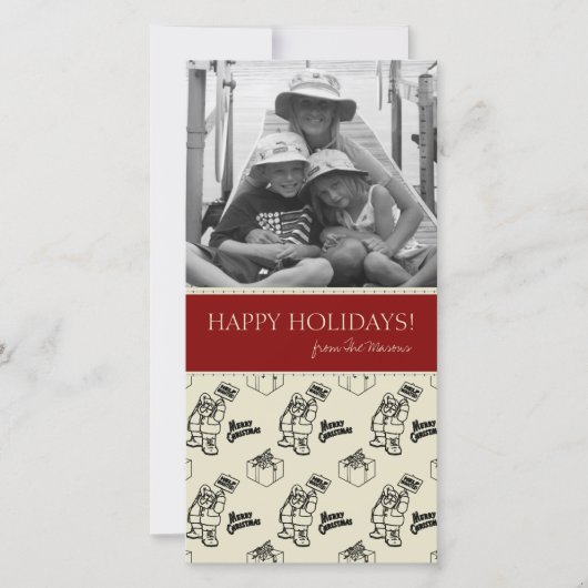 Kerstkerstkerstkerstfotokaarten Feestdagenkaart (Voorkant)