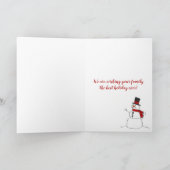 Kerstkerstkerstkersthoed op een rode feestkop feestdagen kaart (Binnen)