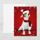 Kerstkerstkerstkersthond Feestdagenkaart (Voorkant / Achterkant)