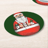  kerstkerstkerstkerstkerst met Roly Poly Ronde Kartonnen Onderzetter (Gebogen)