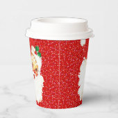 Kerstkerstkerstkerstkerstbedekking met rode katten papieren bekers (Rechts)