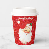 Kerstkerstkerstkerstkerstbedekking met rode katten papieren bekers (Achterkant)