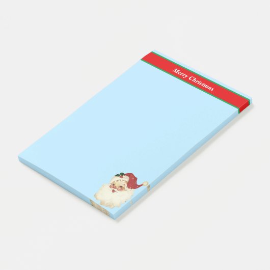 Kerstkerstkerstkerstkerstbedekking op lichtblauw post-it® notes (Schuin)