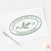 Kerstkerstkerstkerstkerstbrief: postzegel ovale sticker (Envelop)