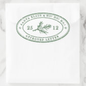 Kerstkerstkerstkerstkerstbrief: postzegel ovale sticker (Tas)