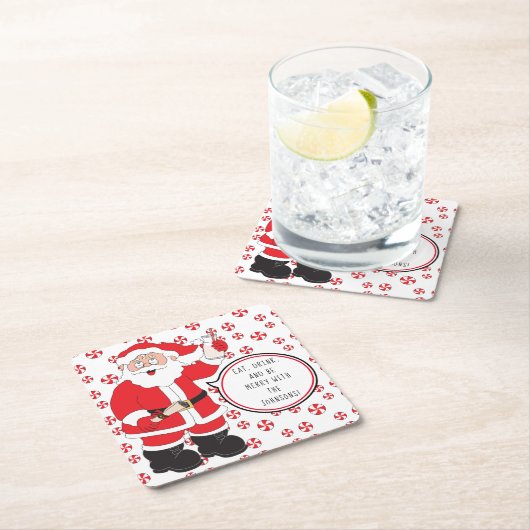 Kerstkerstkerstkerstkerstcadeau Kartonnen Onderzetters (Insitu)