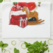 Kerstkerstkerstkerstkerstcadeaudag Theedoek (Gevouwen)