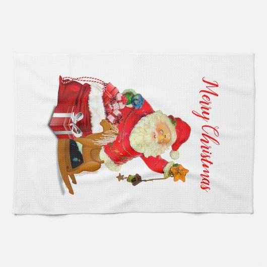 Kerstkerstkerstkerstkerstcadeaudag Theedoek (Horizontaal)