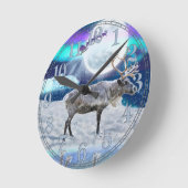 kerstkerstkerstkerstkerstcadeautjes en rendierensm ronde klok (Hoek)