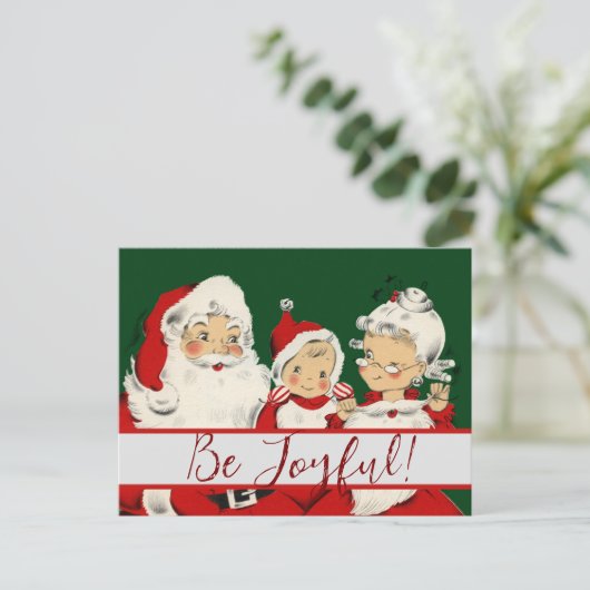 Kerstkerstkerstkerstkerstfamilie Briefkaart (Staand voorkant)