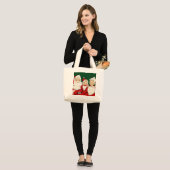 Kerstkerstkerstkerstkerstfamilie Grote Tote Bag (Voorkant (model))