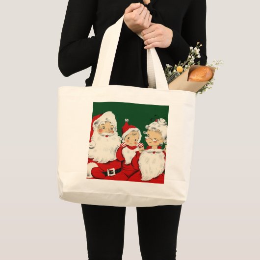 Kerstkerstkerstkerstkerstfamilie Grote Tote Bag (Voorkant (product))