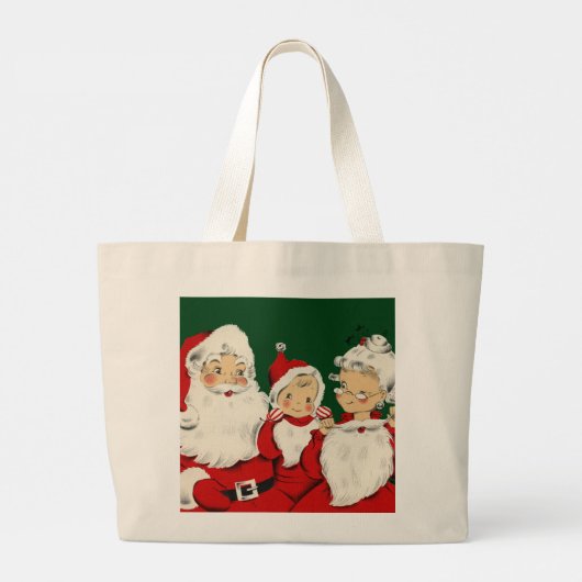 Kerstkerstkerstkerstkerstfamilie Grote Tote Bag (Achterkant)