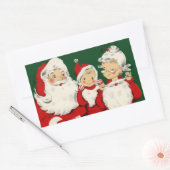 Kerstkerstkerstkerstkerstfamilie Rechthoekige Sticker (Envelop)