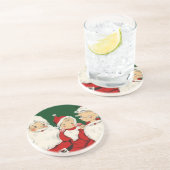 Kerstkerstkerstkerstkerstfamilie Zandsteen Onderzetter (Zijkant)