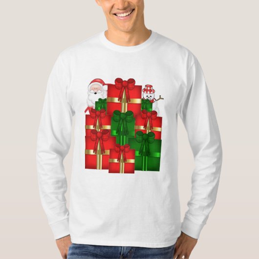 Kerstkerstkerstkerstkerstfeestdag mannen t-shirt (Voorkant)