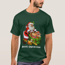 Kerstkerstkerstkerstkerstfeestdag mannen t-shirt