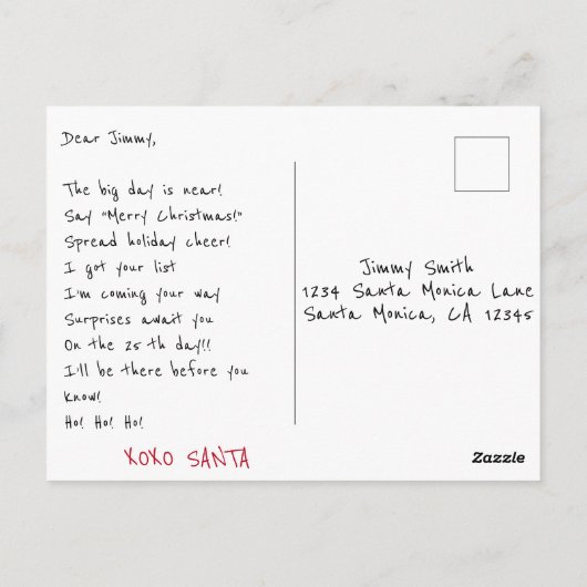 Kerstkerstkerstkerstkerstillustratie Briefkaart (Achterkant)