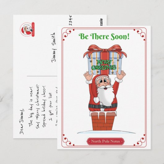 Kerstkerstkerstkerstkerstillustratie Briefkaart (Voorkant / Achterkant)