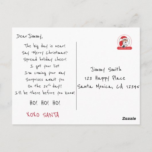 Kerstkerstkerstkerstkerstillustratie Briefkaart (Achterkant)