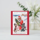 Kerstkerstkerstkerstkerstkat, Louis Wain Briefkaart (Staand voorkant)