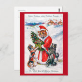 Kerstkerstkerstkerstkerstkat, Louis Wain Briefkaart (Voorkant / Achterkant)