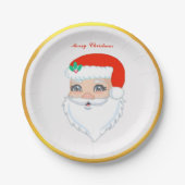 Kerstkerstkerstkerstkerstkerstbedekking en gouden  papieren bordje (Voorkant)