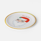 Kerstkerstkerstkerstkerstkerstbedekking en gouden  papieren bordje (Gekanteld)