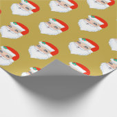 Kerstkerstkerstkerstkerstkerstbedekking op Golden Cadeaupapier (Hoek)