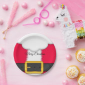 kerstkerstkerstkerstkerstkerstbeertje, rode kerstk papieren bordje (Feest)