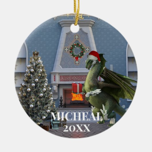 kerstkerstkerstkerstkerstkerstboomfiasje keramisch ornament (Voorkant)