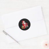 Kerstkerstkerstkerstkerstkerstcadevideokaartjes vo ronde sticker (Envelop)