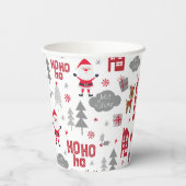 Kerstkerstkerstkerstkerstkerstfeestdag Papieren Bekers (Achterkant)