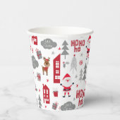 Kerstkerstkerstkerstkerstkerstfeestdag Papieren Bekers (Rechts)