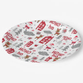 Kerstkerstkerstkerstkerstkerstfeestdag Papieren Bordje (Gekanteld)