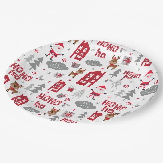 Kerstkerstkerstkerstkerstkerstfeestdag Papieren Bordje (Gekanteld)