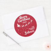 Kerstkerstkerstkerstkerstkerstfeestdag Ronde Sticker (Envelop)