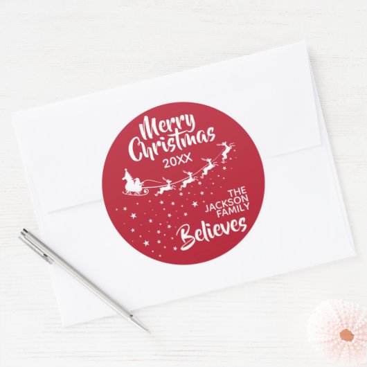 Kerstkerstkerstkerstkerstkerstfeestdag Ronde Sticker (Envelop)