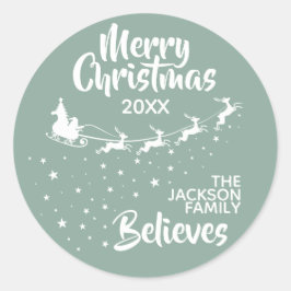 Kerstkerstkerstkerstkerstkerstfeestdag Ronde Sticker