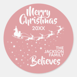 Kerstkerstkerstkerstkerstkerstfeestdag Ronde Sticker