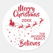 Kerstkerstkerstkerstkerstkerstfeestdag Ronde Sticker (Voorkant)