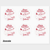 Kerstkerstkerstkerstkerstkerstfeestdag Ronde Sticker (Vel)