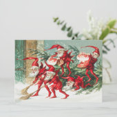 Kerstkerstkerstkerstkerstkerstfeestdagen Feestdagenkaart (Staand voorkant)