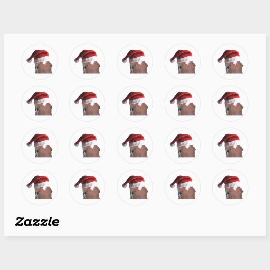 Kerstkerstkerstkerstkerstkersthat Ronde Sticker (Vel)